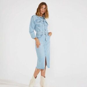 Etica Lotta Denim Dress.  New with tags.  Size Small dark denim color